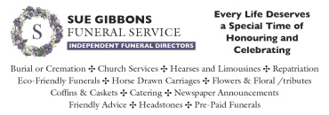 Sue Gibbons Funeral Service